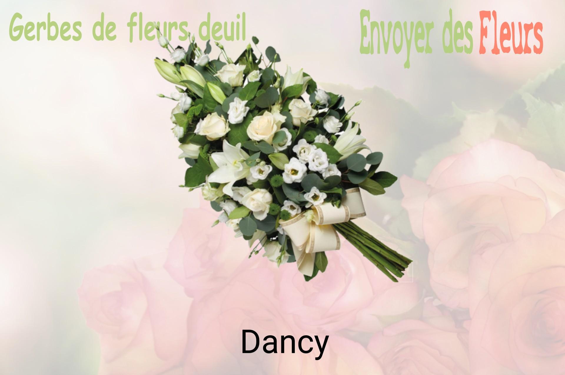 Gerbe de fleurs de deuil livrée à Dancy